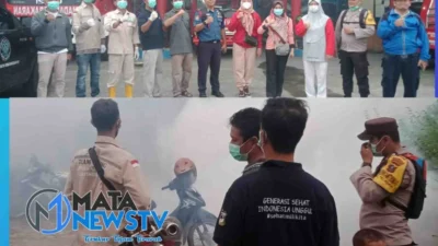 Cegah DBD, Polsek Siantar Barat Dampingi Dinkes Lakukan Fogging di Kelurahan Teladan