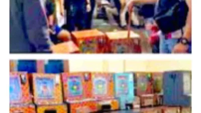 Polres Pelabuhan Belawan Gerebek Lokasi Perjudian, 44 Mesin Ding-Dong Diamankan