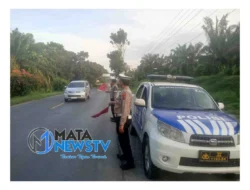 Satlantas Polres Batubara Gelar Patroli Kibas Bendera, Jaga Keamanan di Jalinsum