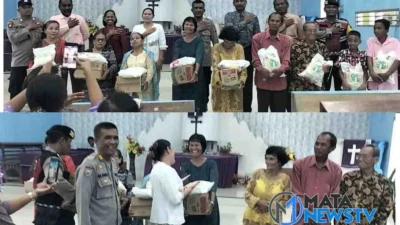 Minggu Kasih Polres Batu Bara: Kepedulian Melalui Bantuan Sembako untuk Warga Kurang Mampu