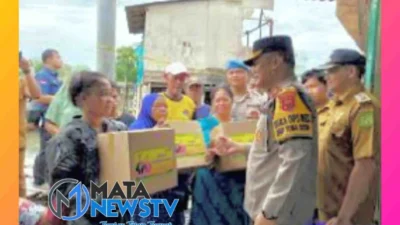 Polres Pelabuhan Belawan Salurkan Bantuan Sosial untuk Korban Kebakaran di Bagan Deli