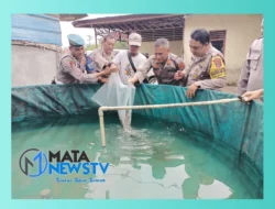 Kapolsek Hinai Dukung Ketahanan Pangan Lewat Budidaya Ikan Lele
