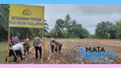 Polsek Besitang Polres Langkat Sulap Lahan Kosong Jadi Lahan Produktif, Dukung Program Ketahanan Pangan