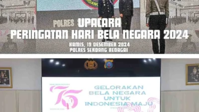 Wakapolres Serdang Bedagai Pimpin Upacara Hari Bela Negara ke-76 Tahun 2024