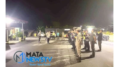 Polres Labuhanbatu Selatan Gelar Patroli Skala Besar dalam Rangka Operasi Lilin Toba 2024