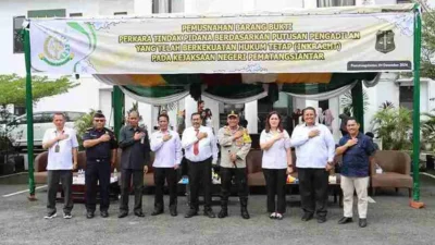 Kapolres Pematangsiantar Hadiri Pemusnahan Barang Bukti Inkracht di Kejari Kota Pematangsiantar