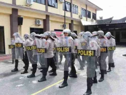 Polres Pematangsianțar Gelar Latihan Dalmas : Antisipasi Gangguan Kamtibmas
