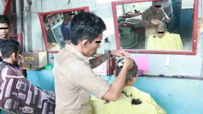 Lapas Rantauprapat Sediakan Fasilitas Barbershop untuk Tingkatkan Keterampilan WBP