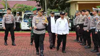 Kapolres Simalungun Pimpin Apel Gabungan Siaga Bencana Pasca Pencoblosan Pilkada 2024