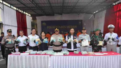 Polrestabes Medan Musnahkan 24 Kg Sabu dan 69 Ribu Ekstasi, Selamatkan Ratusan Ribu Jiwa