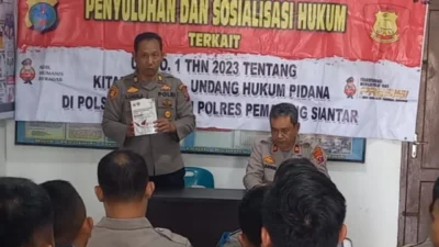 Polres Pematangsiantar Sosialisasikan UU No. 1 Tahun 2023 tentang KUHP