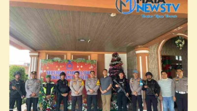Kapolres Batubara Tinjau Pengamanan Sejumlah Gereja di Tahun Baru 2025