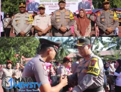 Awali Tahun 2025, Kapolres Langkat Pimpin Upacara Kenaikan Pangkat 61 Personel