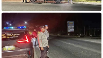 Patroli Malam Polsek Lima Puluh, Polisi Pastikan Situasi Aman dan Kondusif
