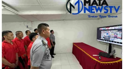 Lapas Kotapinang mengikuti Ibadah Natal secara serentak di seluruh Indonesia melalui platform virtual Zoom untuk Warga Binaan Kristiani