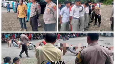 Polsek Palipi Tindak 21 Pelajar yang Ketahuan Membolos di Jam Sekolah
