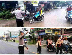 Satlantas Polres Batu Bara Gelar Pengaturan Lalu Lintas di Sejumlah Titik Strategis