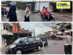 Personil Satlantas Polres Batu Bara Gelar Pengaturan Lalu Lintas di Berbagai Titik Strategis