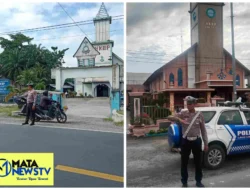 Satlantas Polres Batu Bara Amankan Ibadah Minggu di Sejumlah Gereja