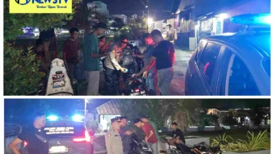 Personel Polsek Indrapura Gelar Patroli Malam untuk Antisipasi Gangguan Kamtibmas