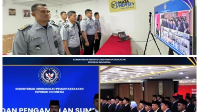 Pelantikan Pimpinan Tinggi Pratama Kemenimipas: Lapas Kotapinang Turut Serta Secara Virtual