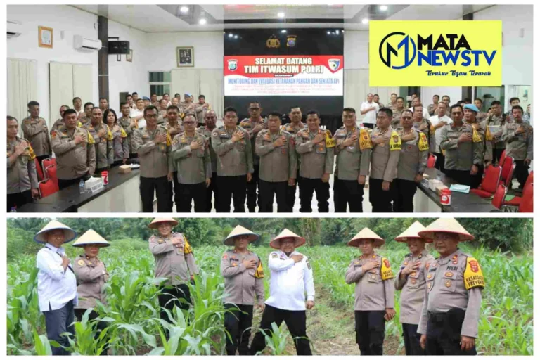 Polres Serdang Bedagai Gelar Monitoring dan Evaluasi Ketahanan Pangan dan Senjata Api oleh Itwasum Polri