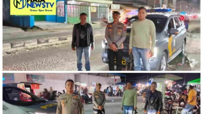 Polsek Labuhan Ruku Gelar Patroli Malam, Pastikan Situasi Aman dan Kondusif