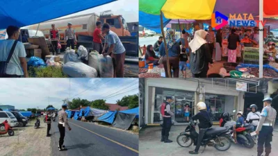 Polsek Sei Kanan Laksanakan Patroli Pasar Tradisional untuk Antisipasi Gangguan Kamtibmas