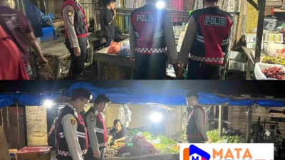 Polres Labuhanbatu Selatan Gelar Patroli Subuh di Pusat Pasar untuk Antisipasi 3C dan Premanisme