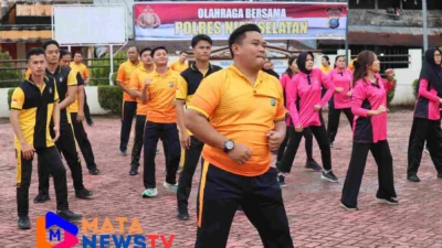 Polres Nias Selatan Gelar Olahraga Bersama, Jaga Kebugaran Personel untuk Pelayanan Prima