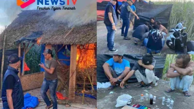 Tetap Gigih Selamatkan Generasi Muda, Polres Binjai Ratakan Barak Narkoba di Tunggorono.