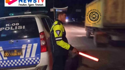Polres Batu Bara Gelar Patroli Blue Light di Lokasi Rawan Macet dan Kecelakaan