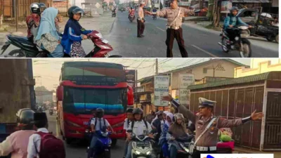 Satlantas Polres Batu Bara Gelar Pengaturan Lalu Lintas di Titik Strategis, Pastikan Kelancaran dan Keamanan Jalan