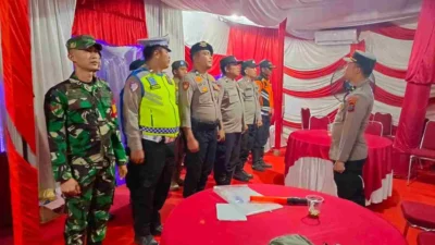 Apel Malam dan Pengamanan Lalu Lintas di Pos PAM II Lima Puluh Berjalan Kondusif