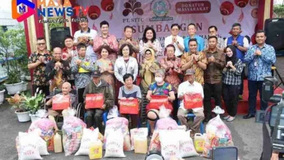 Jelang Imlek 2576 Kongzili :  Kapolres Pematangsiantar Hadiri Pemberian Bantuan kepada Keluarga Kurang Mampu
