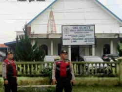 Polres Langkat Berikan Pengamanan Ibadah Minggu di Beberapa Gereja