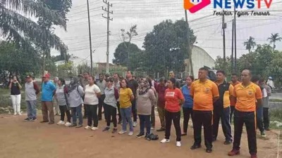 Bhabinkamtibmas Polsek Siantar Marihat Bersama 3 (Tiga) Pilar Laksanakan Gotong Royong