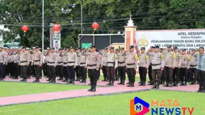 Polres Labuhanbatu Gelar Apel Kesiapan Pengamanan Malam Tahun Baru Imlek 2576