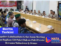 Kapolres Labuhanbatu Gelar Zoom Meeting dan Bagikan 350 Paket Baksos Polri Presisi Bersama Mahasiswa & Ormas