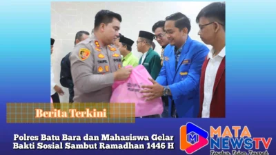 Polres Batu Bara dan Mahasiswa Gelar Bakti Sosial Sambut Ramadhan 1446 H