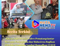 Baksos Polri Presisi, Polres Pematangsiantar Bersama Forkopimda dan Mahasiswa Bagikan 150 Paket Sembako Sambut Ramadhan 1446 H