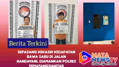 Sepasang Kekasih Kedapatan Bawa Sabu di Jalan Handayani, Diamankan Polres Pematangsiantar