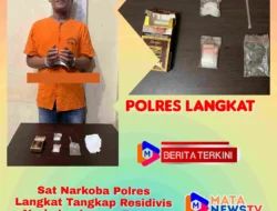 Sat Narkoba Polres Langkat Tangkap Residivis Narkoba dengan Barang Bukti Sabu-Sabu