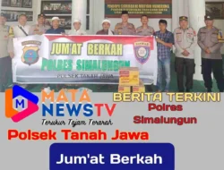 Kapolsek Tanah Jawa Gelar “Jumat Berkah” di Parsulukan Serambi Babusalam