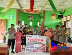 Kapolsek Bosar Maligas Hadiri Ibadah Minggu di GKPI Pasar Baru, Sampaikan Himbauan Kamtibmas