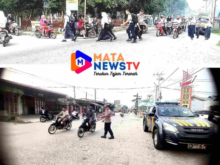 Personel Polsek Labuhan Ruku Atur Lalu Lintas, Cegah Kemacetan dan Kecelakaan
