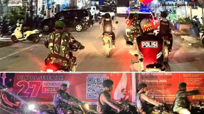 Polres Samosir Gelar Patroli Skala Besar dan Pengamanan Rapat Pleno Pilkada Serentak 2024