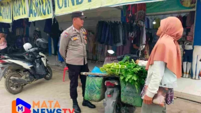 Bhabinkamtibmas Polsek Indrapura Gelar Sambang dan Cooling System, Jaga Kondusifitas Kamtibmas di Pajak Delima