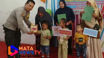 Polsek Lima Puluh Gelar Program Peningkatan Gizi Balita Stunting di Desa Perupuk