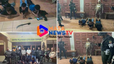 Tim Patroli Anti Begal Amankan Tiga Pemuda Bersenjata Tajam di Hamparan Perak